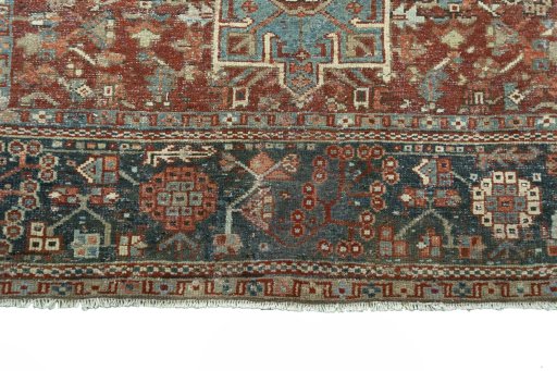 Central medallion detail of 1930s Gharajeh rug from Iran / Persia