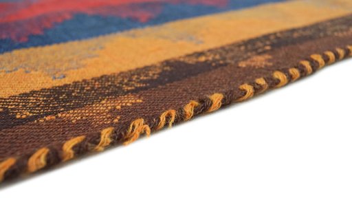 Central medallion detail of New Ghashghai rug from Iran / Persia