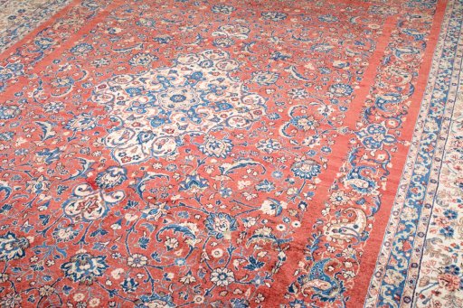 Surface texture of 2000s Hamedan rug with natural Wool and intricate pattern