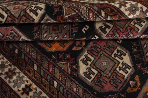 Full view of 2000s Hamedan rug from Iran / Persia, 290 × 150 cm in Gray tones