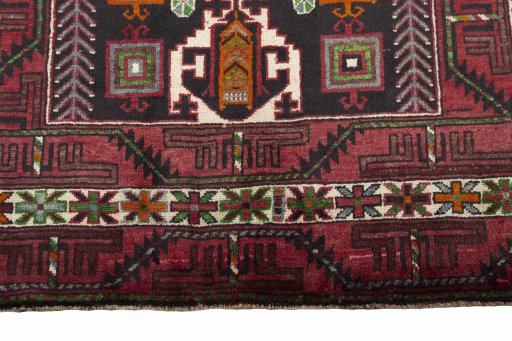 Central medallion detail of 2000s Hamedan rug from Iran / Persia