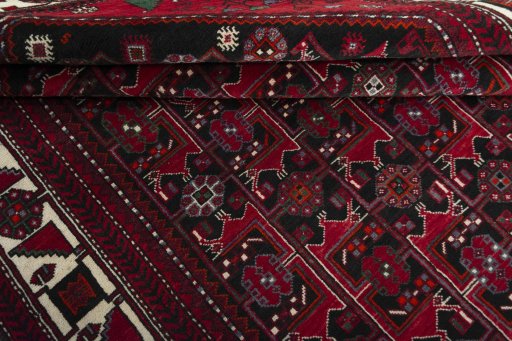 Full view of 2000s Hamedan rug from Iran / Persia, 291 × 176 cm in Gray tones