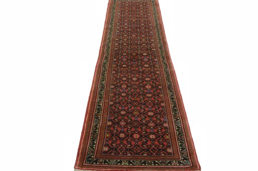 Surface texture of New Hamedan rug with natural Wool and intricate pattern