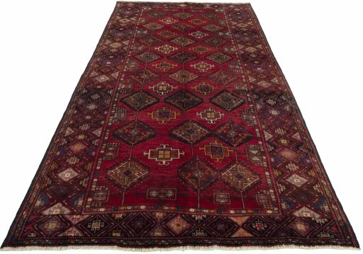 Surface texture of 1970s Hamedan rug with natural Wool and intricate pattern