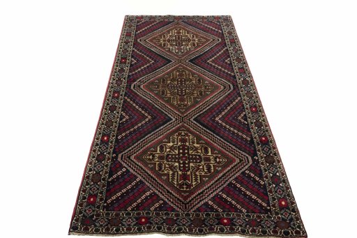 Surface texture of 2000s Hamedan rug with natural Wool and intricate pattern