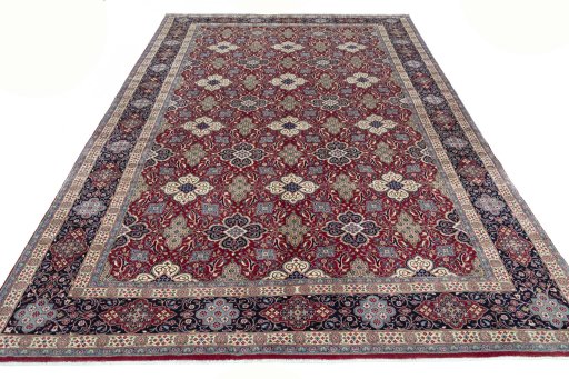 Surface texture of New Hamedan rug with natural Cork and intricate pattern