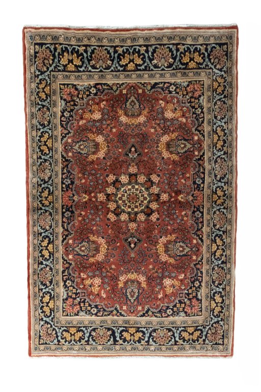 Full view of 2000s Hamedan rug from Iran / Persia, 178 × 115 cm in Red tones