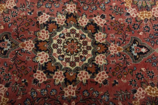 Central medallion detail of 2000s Hamedan rug from Iran / Persia