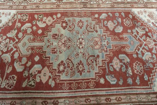 Central medallion detail of 1950s Hamedan rug from Iran / Persia