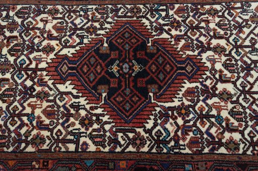 Central medallion detail of 2000s Hamedan rug from Iran / Persia