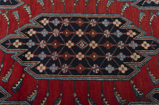 Central medallion detail of 1930s Hamedan rug from Iran / Persia