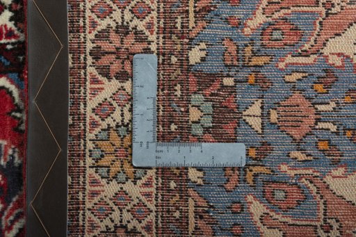 Surface texture of New Hamedan rug with natural Wool and intricate pattern