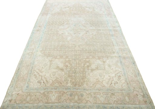Surface texture of 1950s Hamedan rug with natural Wool and intricate pattern
