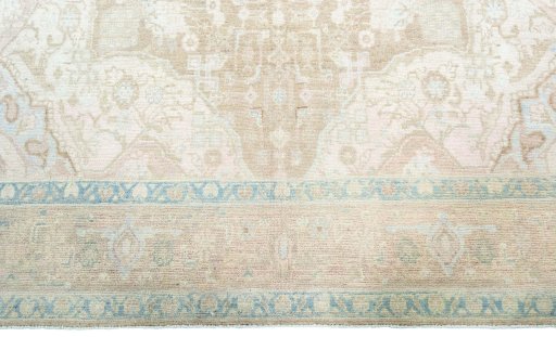 Full view of 1950s Hamedan rug from Iran / Persia, 318 × 167 cm in Brown tones