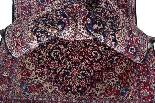 Surface texture of New Hamedan rug with natural Wool and intricate pattern