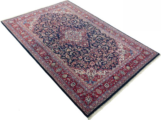 Close-up detail of New Hamedan rug from Iran / Persia showing Wool weave