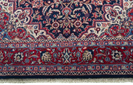 Full view of New Hamedan rug from Iran / Persia, 204 × 138 cm in Blue tones
