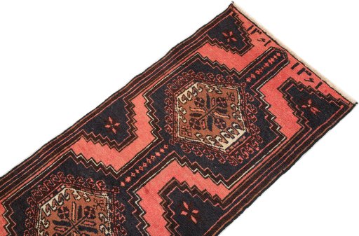 Surface texture of 1960s Hamedan rug with natural Wool and intricate pattern