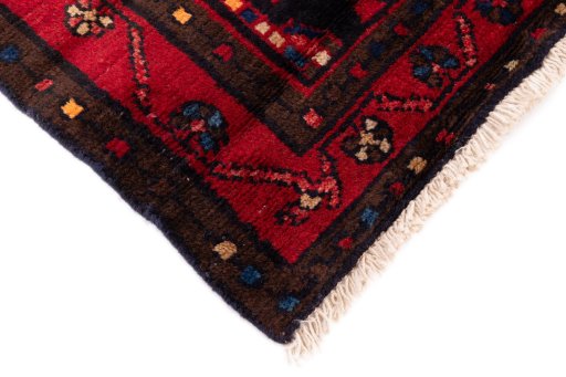 Central medallion detail of 1990s Hamedan rug from Iran / Persia