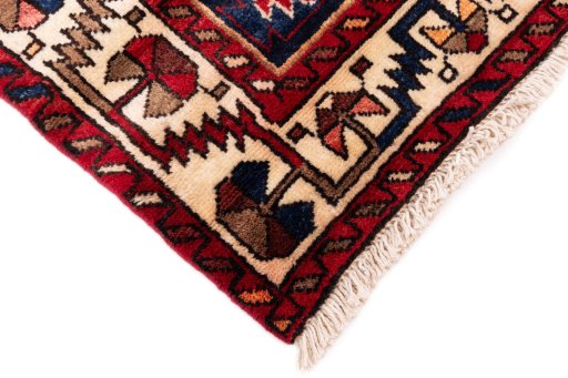Central medallion detail of 1970s Hamedan rug from Iran / Persia