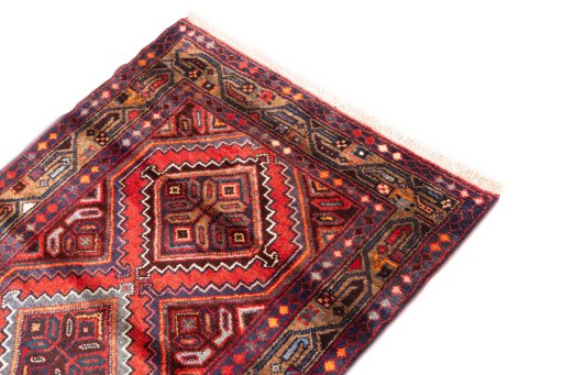 Surface texture of 1997s Hamedan rug with natural Wool and intricate pattern