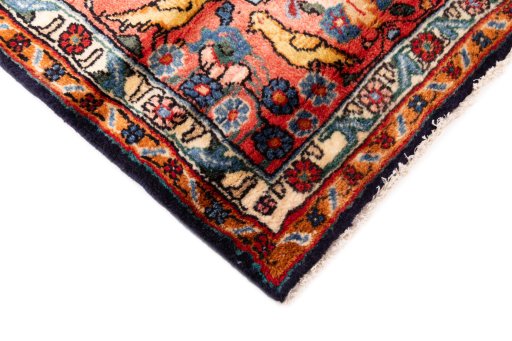 Central medallion detail of 1998s Hamedan rug from Iran / Persia
