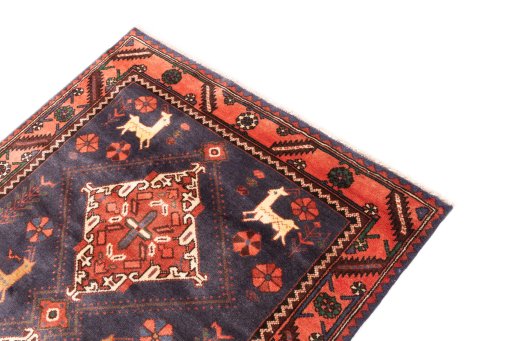 Surface texture of 1971s Hamedan rug with natural Wool and intricate pattern