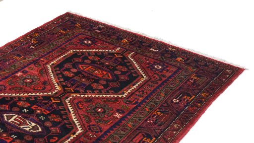 Surface texture of New Hamedan rug with natural Wool and intricate pattern