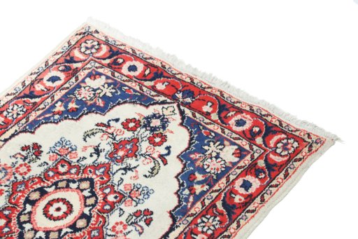 Surface texture of 1990s Hamedan rug with natural Wool and intricate pattern