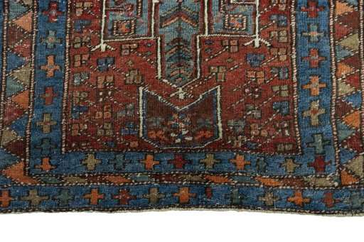 Central medallion detail of 1930s Heriz rug from Iran / Persia