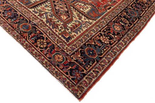 Central medallion detail of 1990s Heriz rug from Iran / Persia