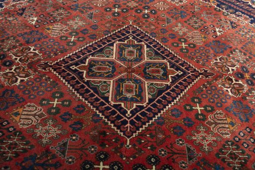 Central medallion detail of 2000s Joshagan rug from Iran / Persia