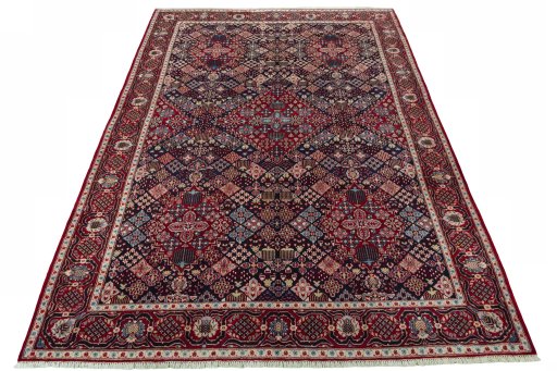 Surface texture of 2000s Joshagan rug with natural Wool and intricate pattern
