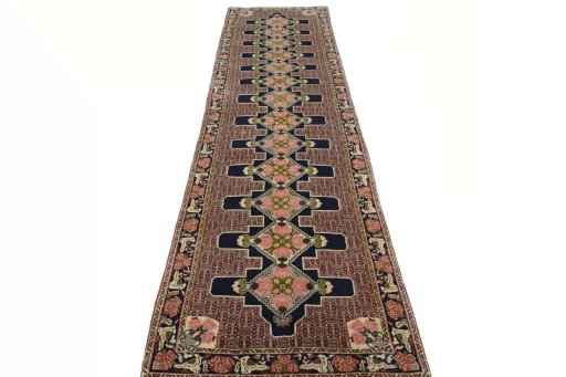 Surface texture of New Kurdi rug with natural Wool and intricate pattern