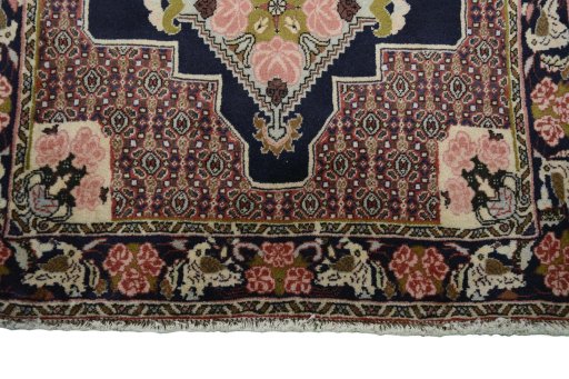 Central medallion detail of New Kurdi rug from Iran / Persia
