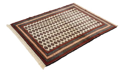 Close-up detail of 1990s Kurdi rug from Iran / Persia showing Wool weave