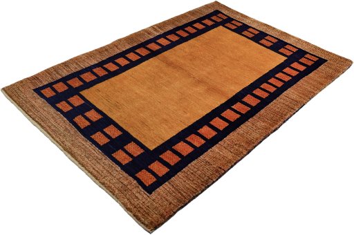 Corner detail of New Lori rug showing border pattern and Wool pile