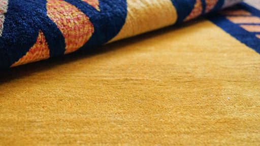 Close-up detail of New Lori rug from Iran / Persia showing Wool weave