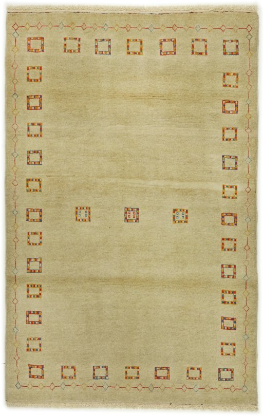 Full view of New Lori rug from Iran / Persia, 185 × 119 cm in Beige tones