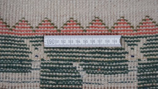 Close-up detail of New Lori rug from Iran / Persia showing Wool weave