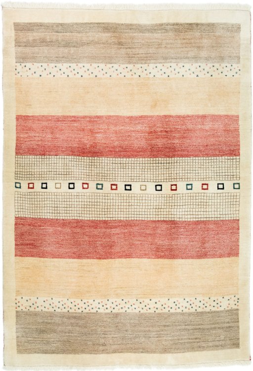 Full view of New Lori rug from Iran / Persia, 234 × 158 cm in Cream tones