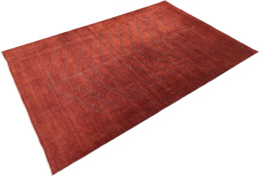 Corner detail of New Lori rug showing border pattern and Wool pile