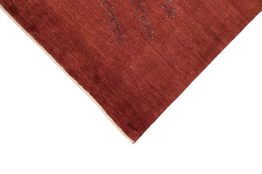 Backside of handmade New Lori rug showing knot structure and weave density