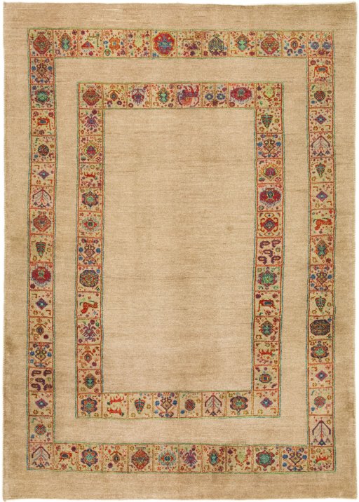 Full view of New Lori rug from Iran / Persia, 238 × 170 cm in Gray tones