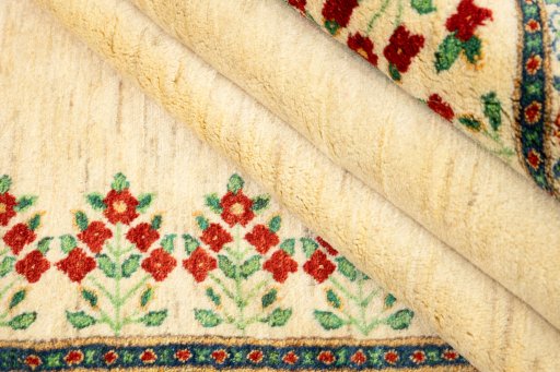 Full view of New Lori rug from Iran / Persia, 237 × 165 cm in White tones