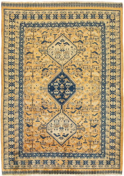 Full view of New Lori rug from Iran / Persia, 231 × 168 cm in Terracotta tones