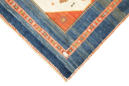 Backside of handmade New Lori rug showing knot structure and weave density