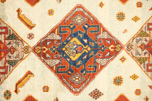 Close-up detail of New Lori rug from Iran / Persia showing Wool weave