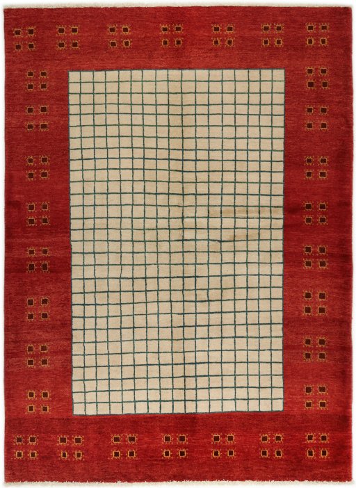 Full view of New Lori rug from Iran / Persia, 218 × 160 cm in Cream tones