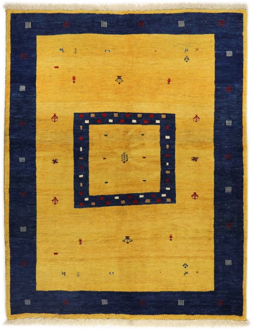 Full view of New Lori rug from Iran / Persia, 206 × 160 cm in Yellow tones